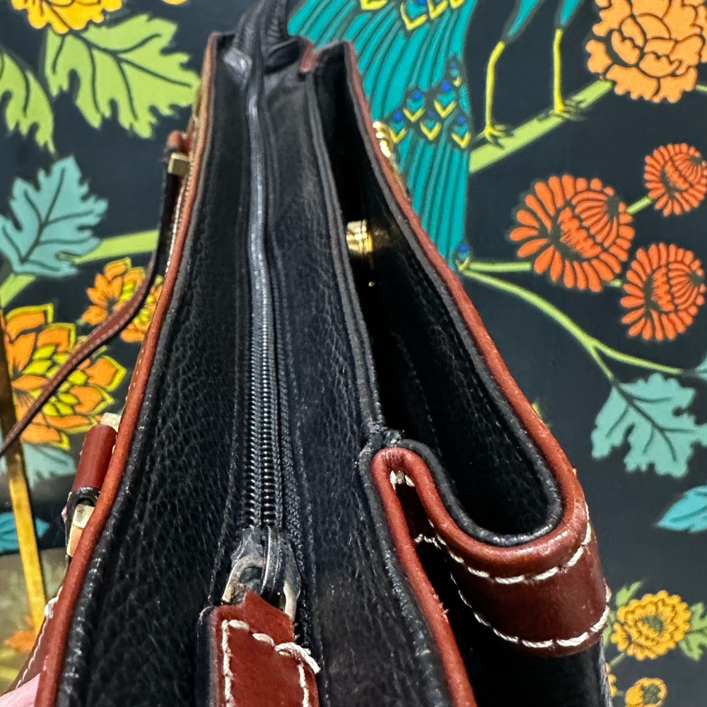 Sold live! Vintage Bally Black Pebbled Leather Large Zippered Tote with Dust Bag - Picture 11 of 15